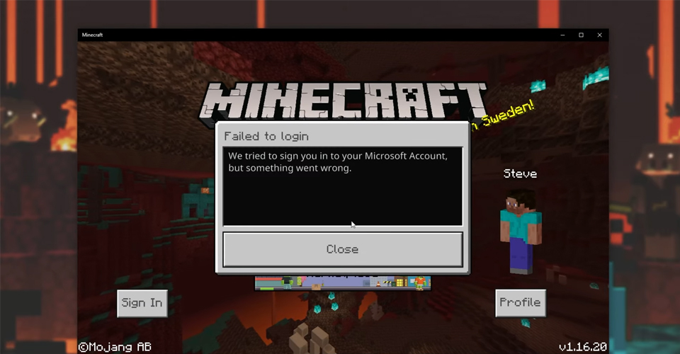 minecraft bedrock microsoft account not working