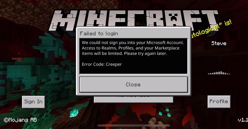 minecraft how to fix error code creeper solution