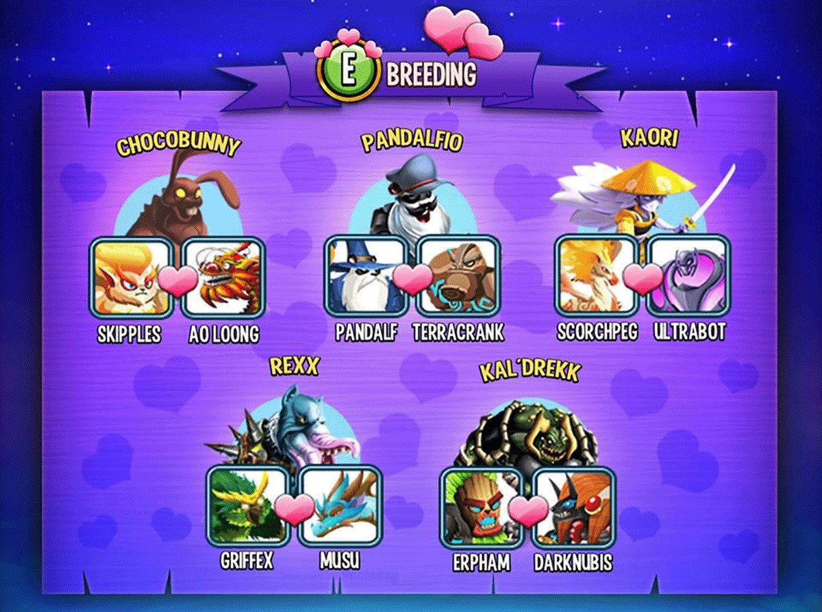 monster legends how to breed legendaries