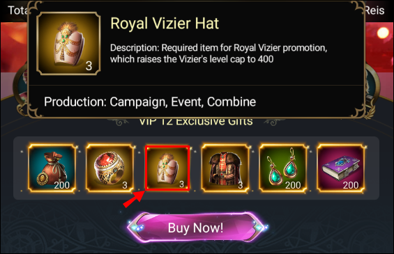 v12 royal vizier hat