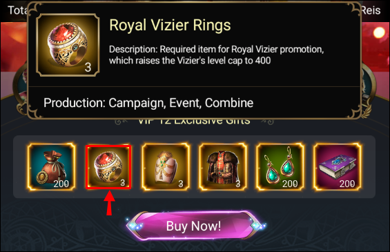 v12 royal vizier rings
