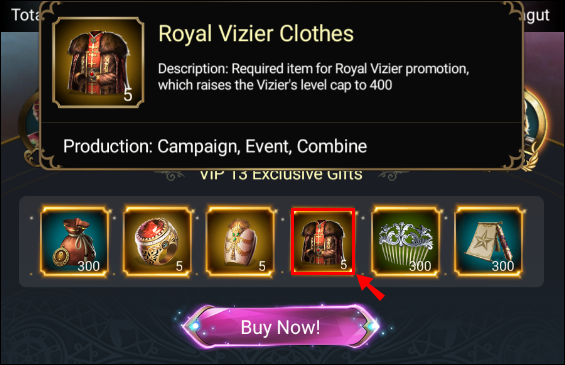 v13 royal vizier clothes