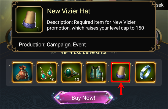v4 new vizier hat