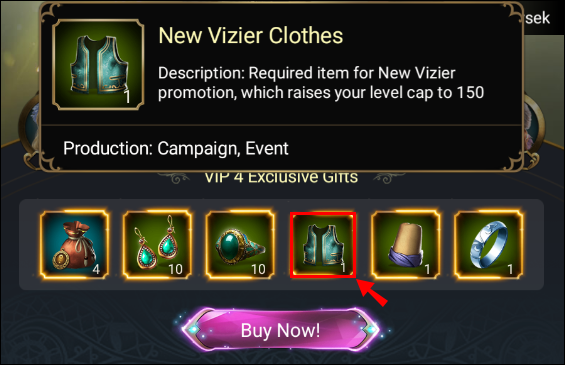 v4 vizier clothes