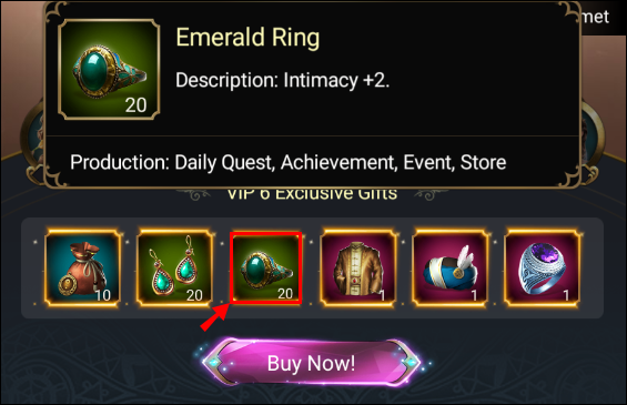 v6 emerald ring