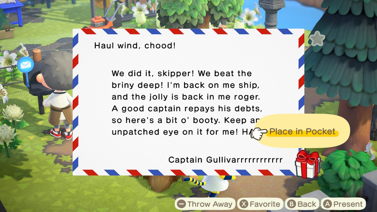 A screenshot of the letter you get from Gullivarr after helping him find his communicator