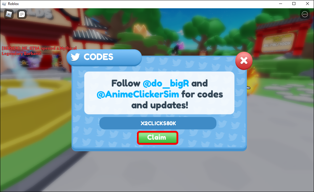 Roblox - Anime Clicker Fight Codes