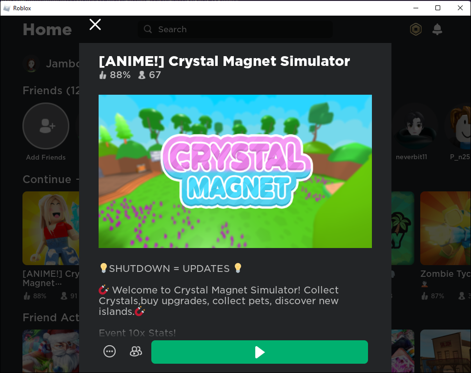 1 Crystal Magnet Simulator