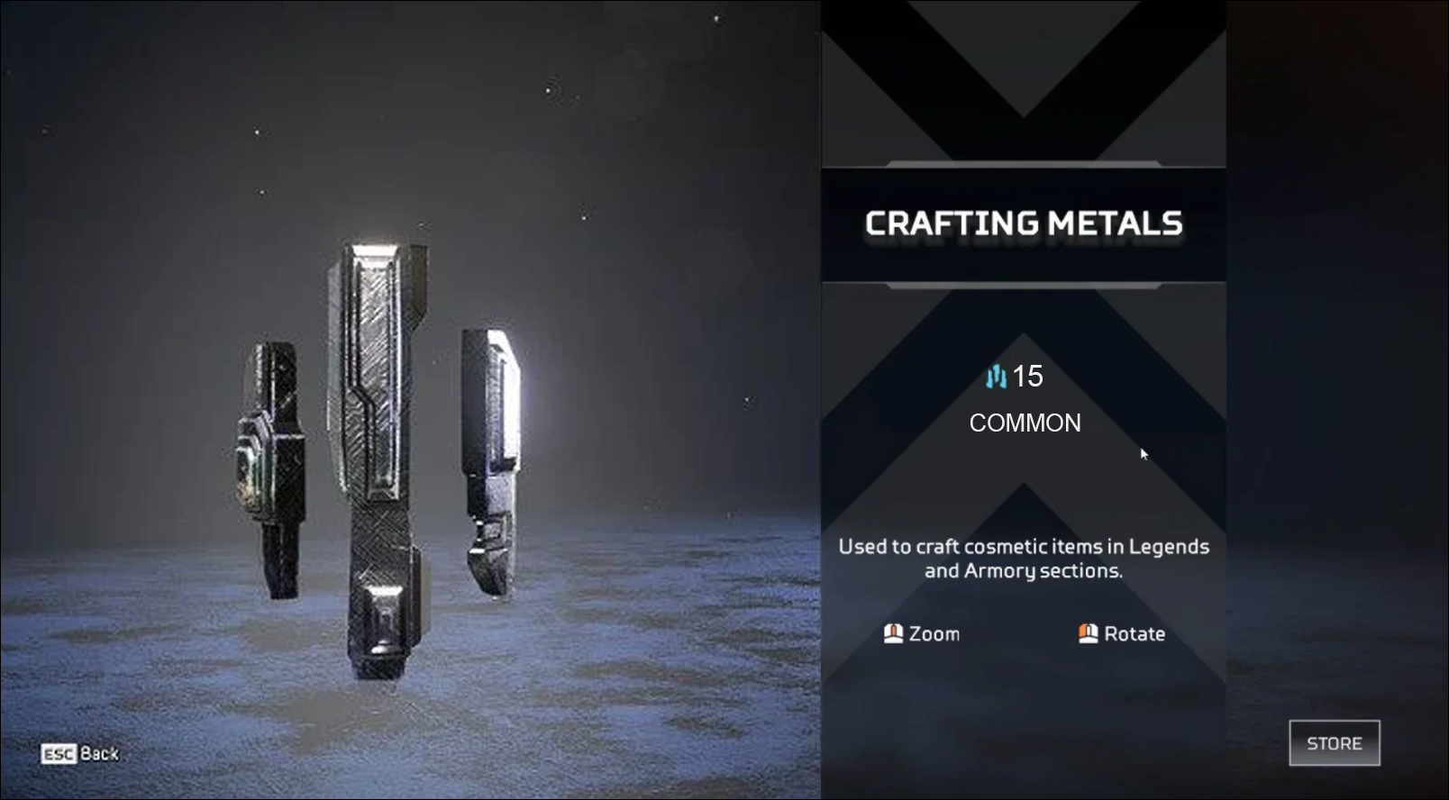 pex Legends How to Use Crafting Metals 19