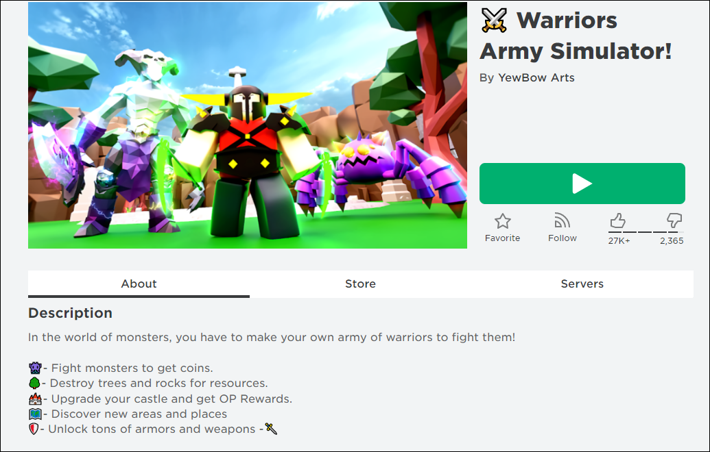 Roblox Database on Gab: 'Collect Warriors Army Simulator