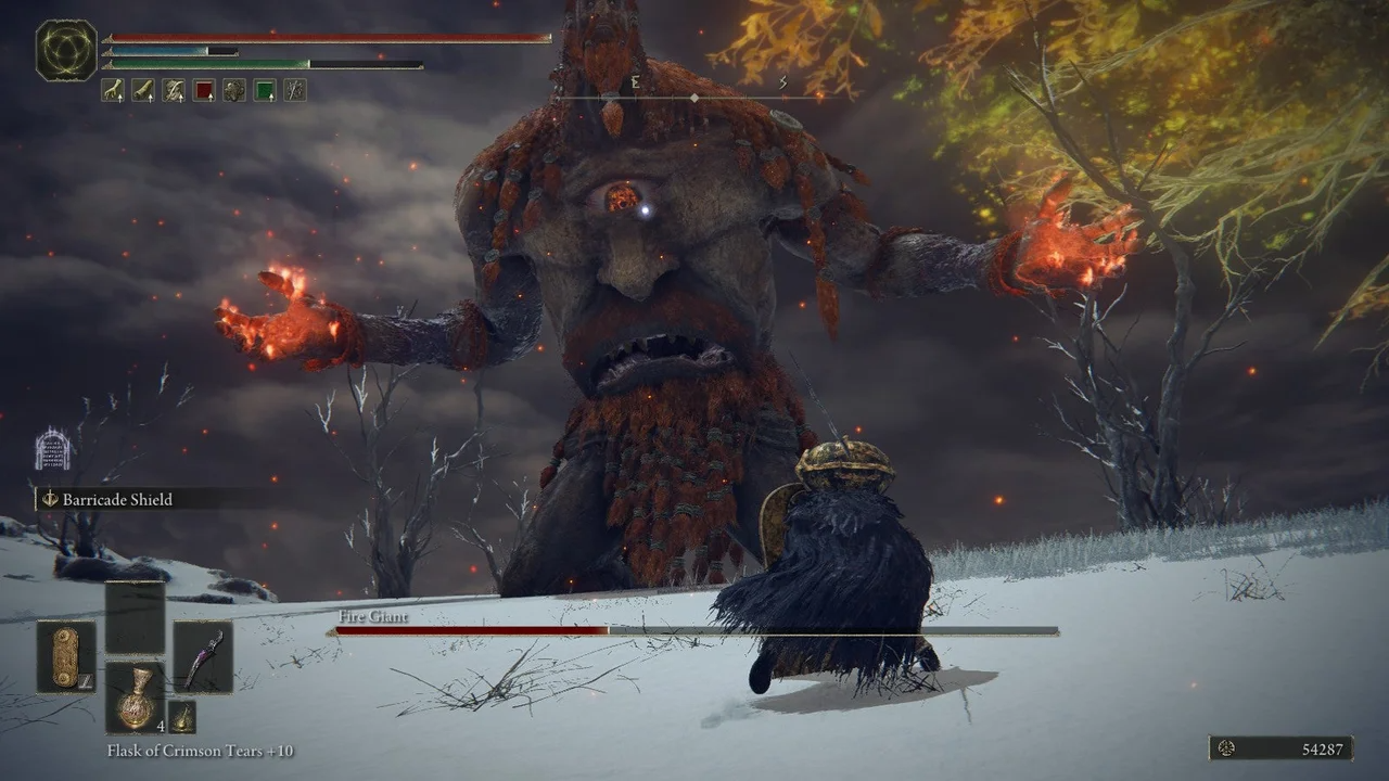 Beat fire giant in Elden Ring