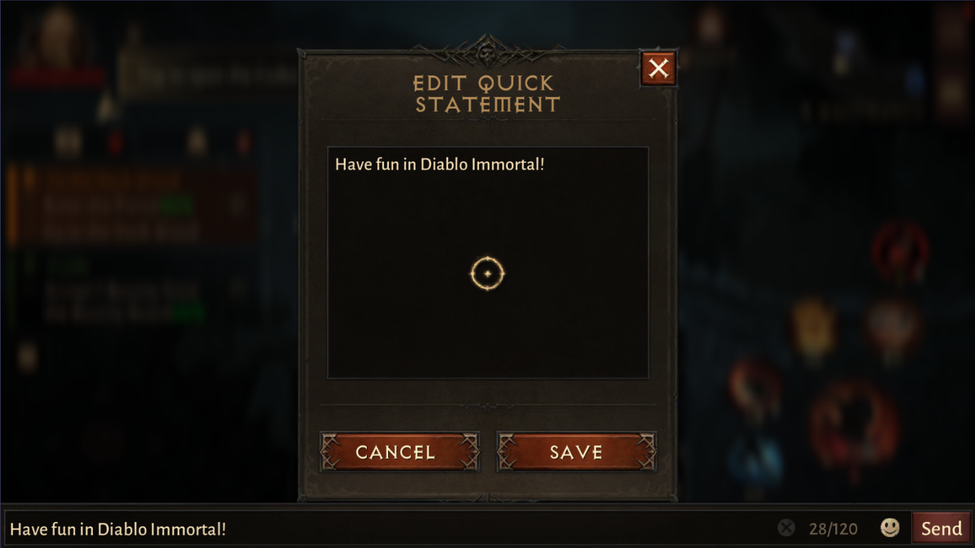Diablo Immortal: Quick Statement
