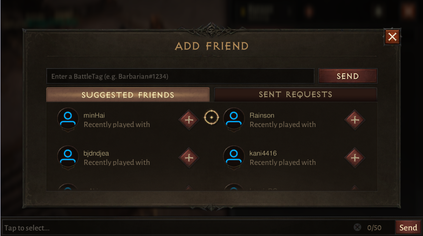 How to Add Players to your Friends List in Diablo Immortal