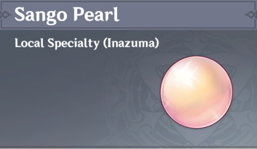 A screenshot of the Sango Pearl in Genshin Impact