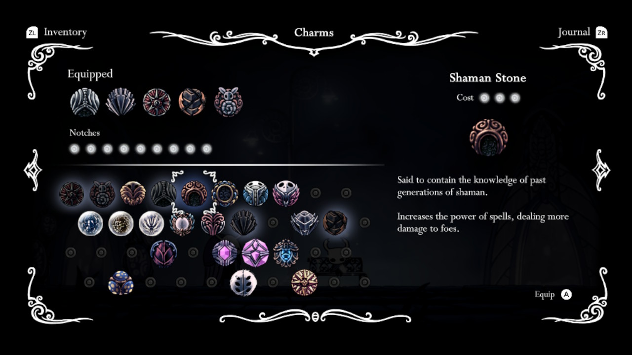 hollow knight all charms equipped