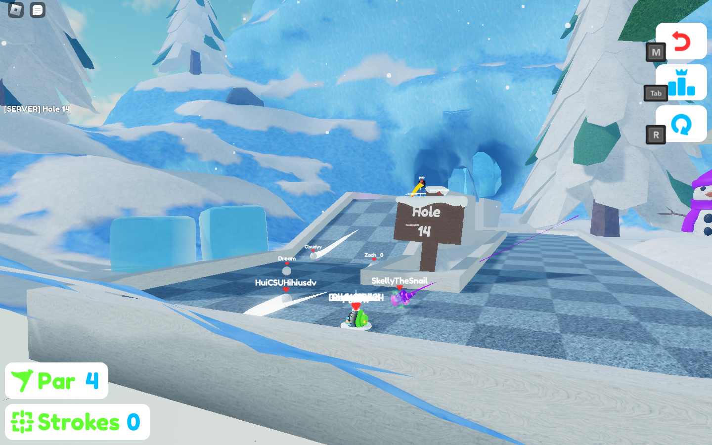 Super Golf Roblox - Arctic In 18 Strokes! (Normal Settings) 