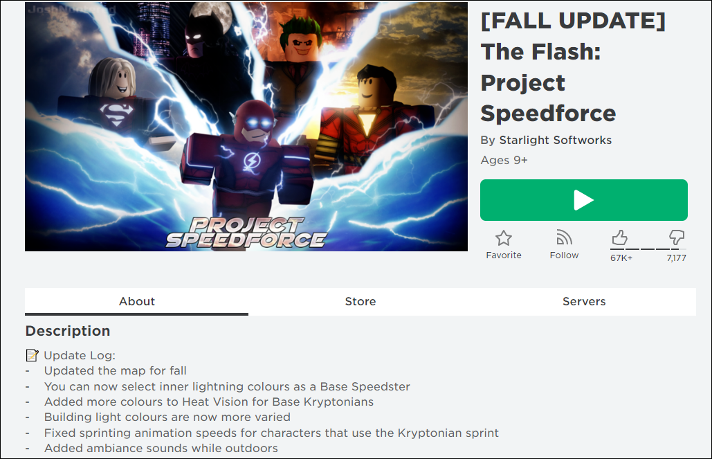 🎄UPDATE] The Flash: Project Speedforce⚡ - Roblox