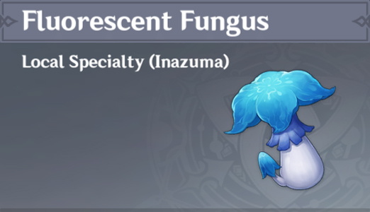 A screenshot of Fluorescent Fungus in Genshin Impact
