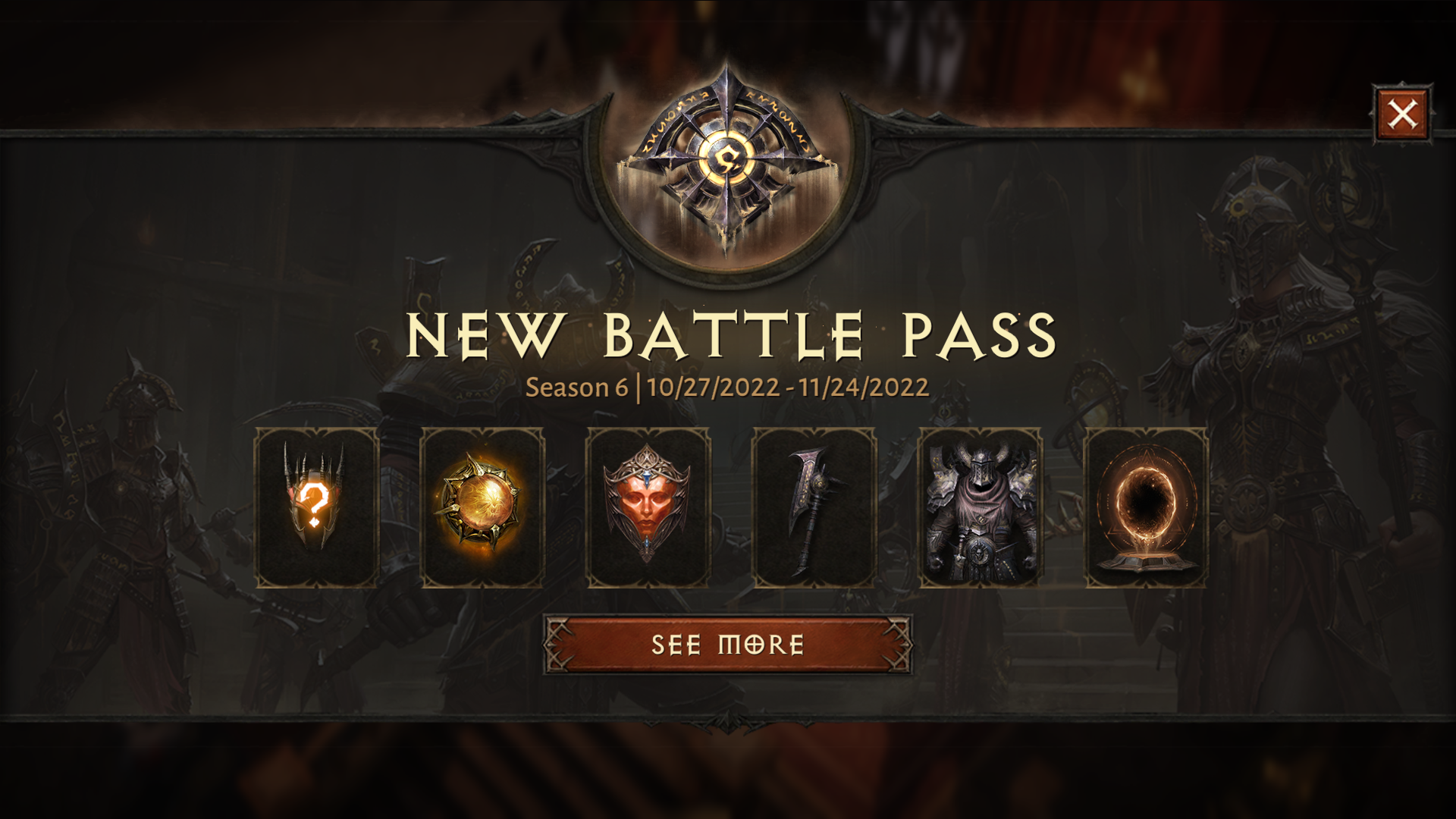 Diablo Immortal: Season 6 Battle Pass Rewards List