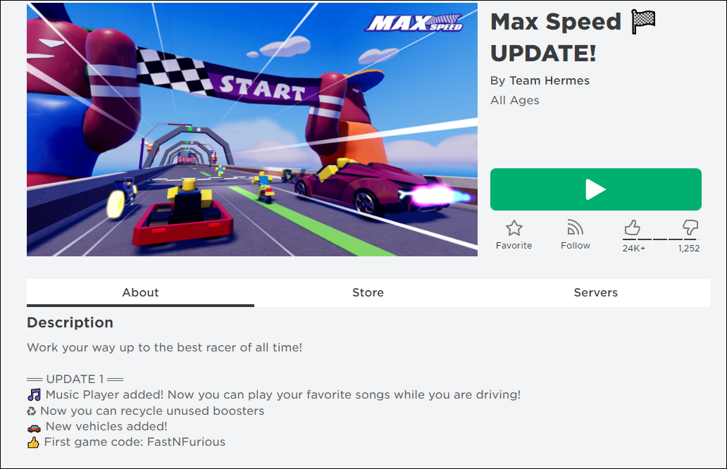 NEW UPDATE [Update 10] Max Speed ROBLOX, ALL CODES