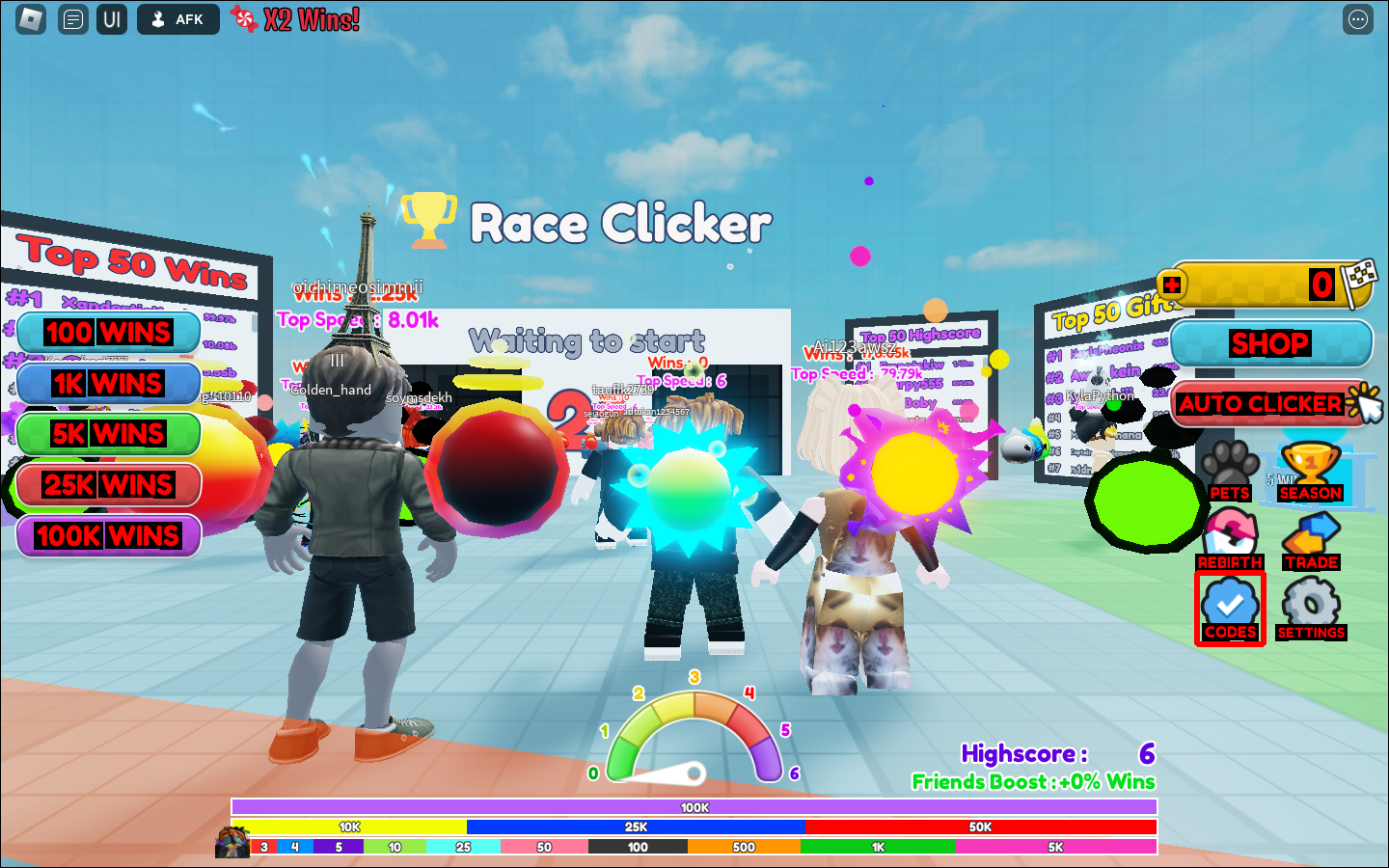 Race Clicker Roblox Promo Codes (March 2023) - Player Assist