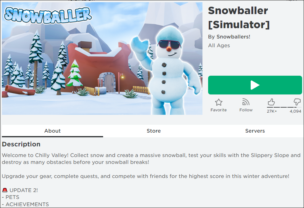 Roblox Snowballer Simulator Codes (Tested November 2022) Player