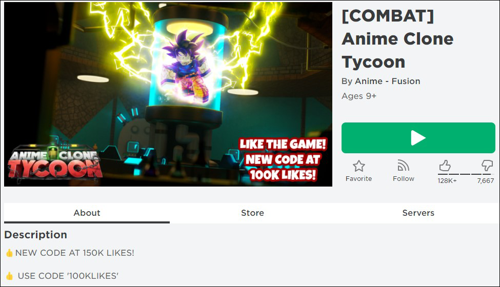Roblox Anime Clone Tycoon Codes (December 2023)