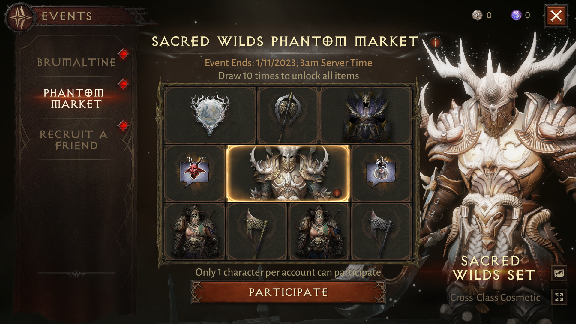 Diablo Immortal: Sacred Wilds Phantom Market Guide