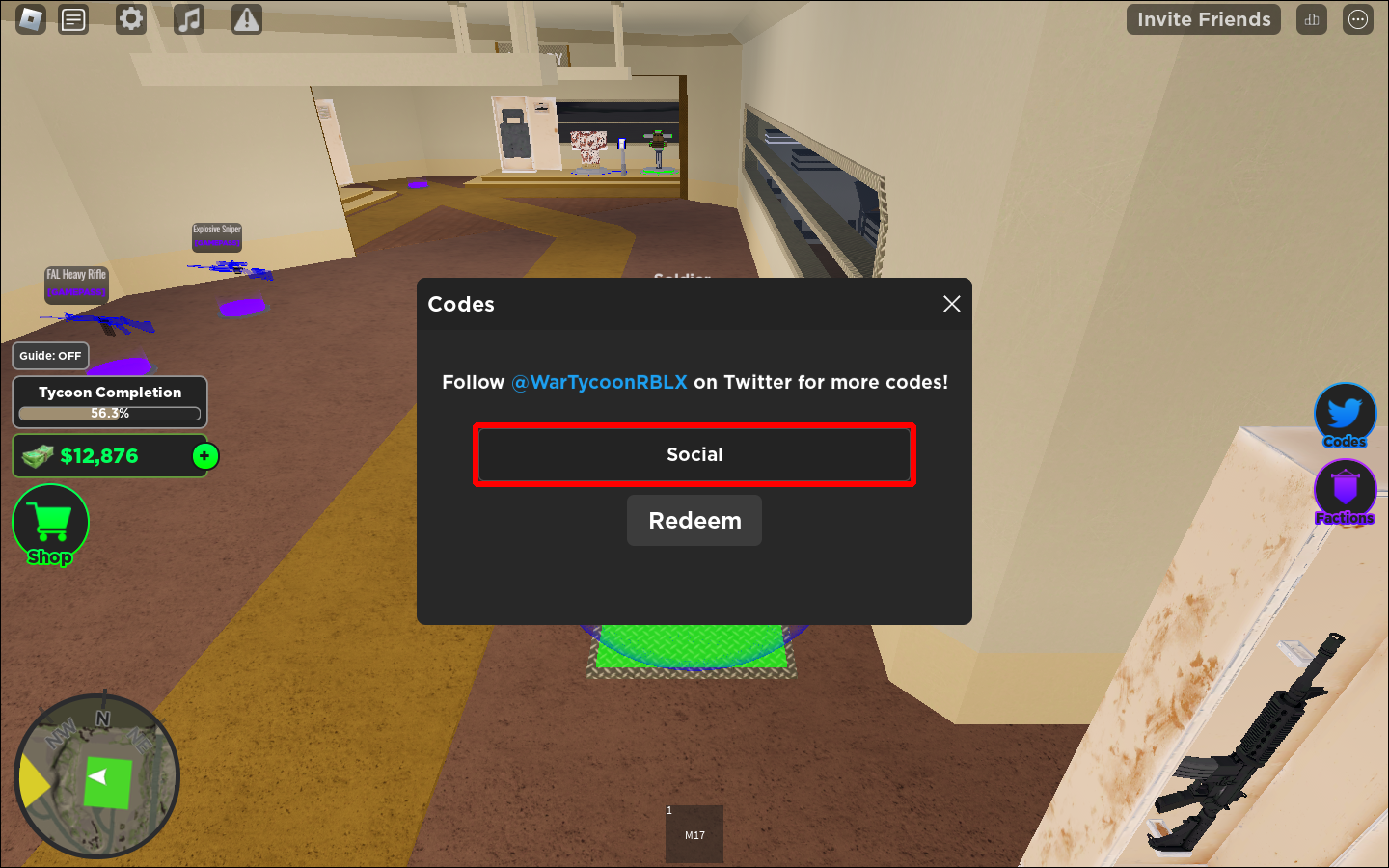 Codes, War Tycoon Roblox