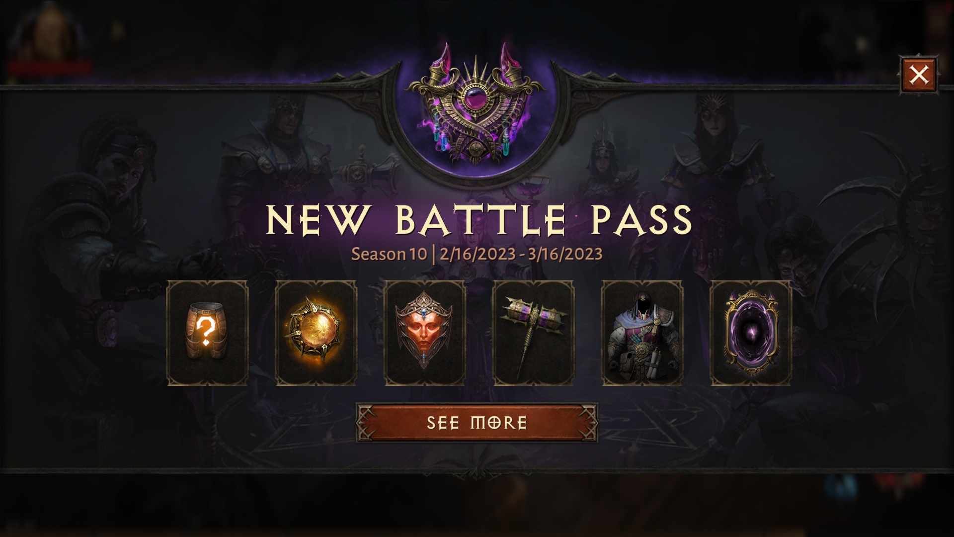 Diablo Immortal: Season 10 Battle Pass Rewards List
