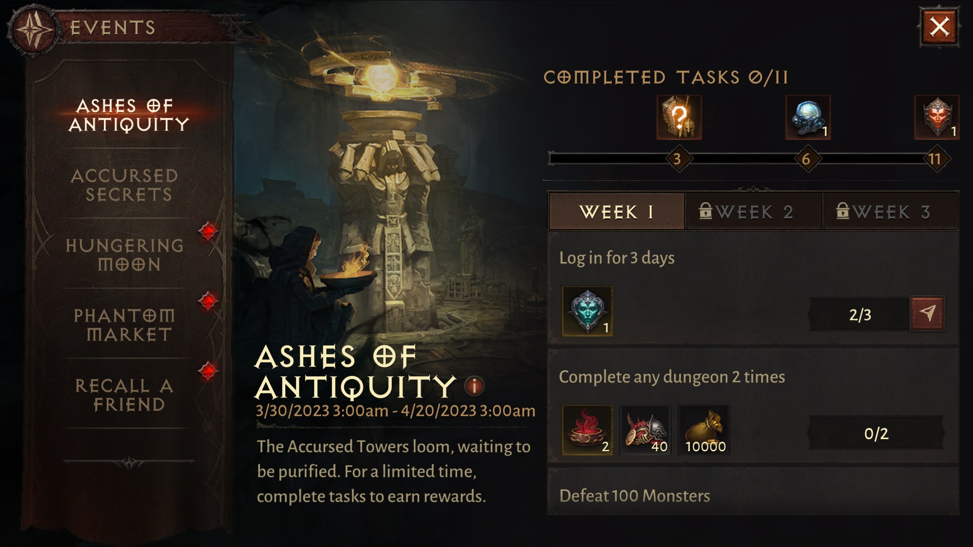 Diablo Immortal: Ashes of Antiquity Event Guide