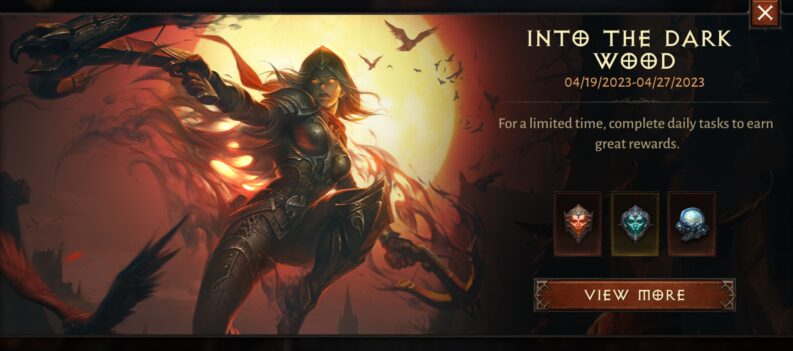 featured image diablo immortal into the dark wood limited time event guide april 2023