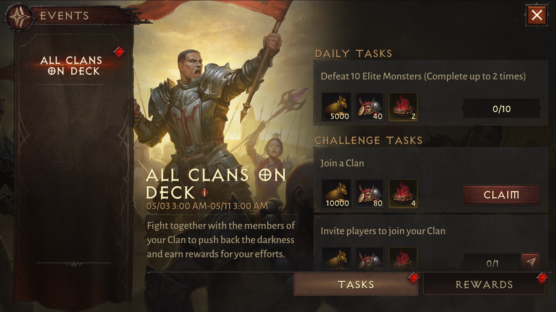 Diablo Immortal: All Clans on Deck Event Guide
