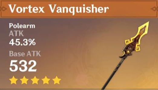 A screenshot of Vortex Vanquisher in Genshin Impact