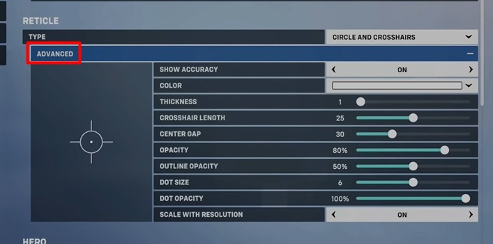 A screenshot of the settings menu in Overwatch 2