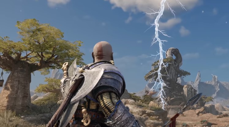 A screenshot showing Kratos in God of War: Ragnarok
