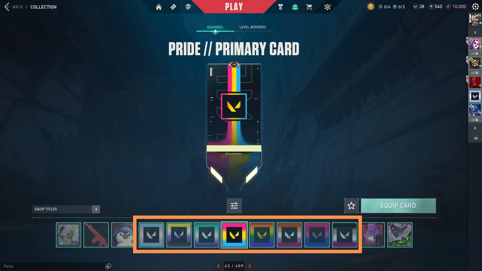 The Valorant LGBT Banner is one of seven Pride Cards released back in June 2021.