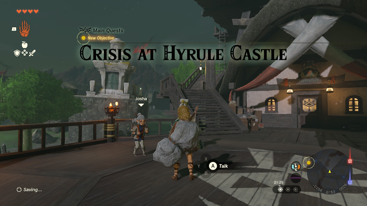 A screenshot of the Crisis at Hyrule Castle quest in Tears of the Kingdom