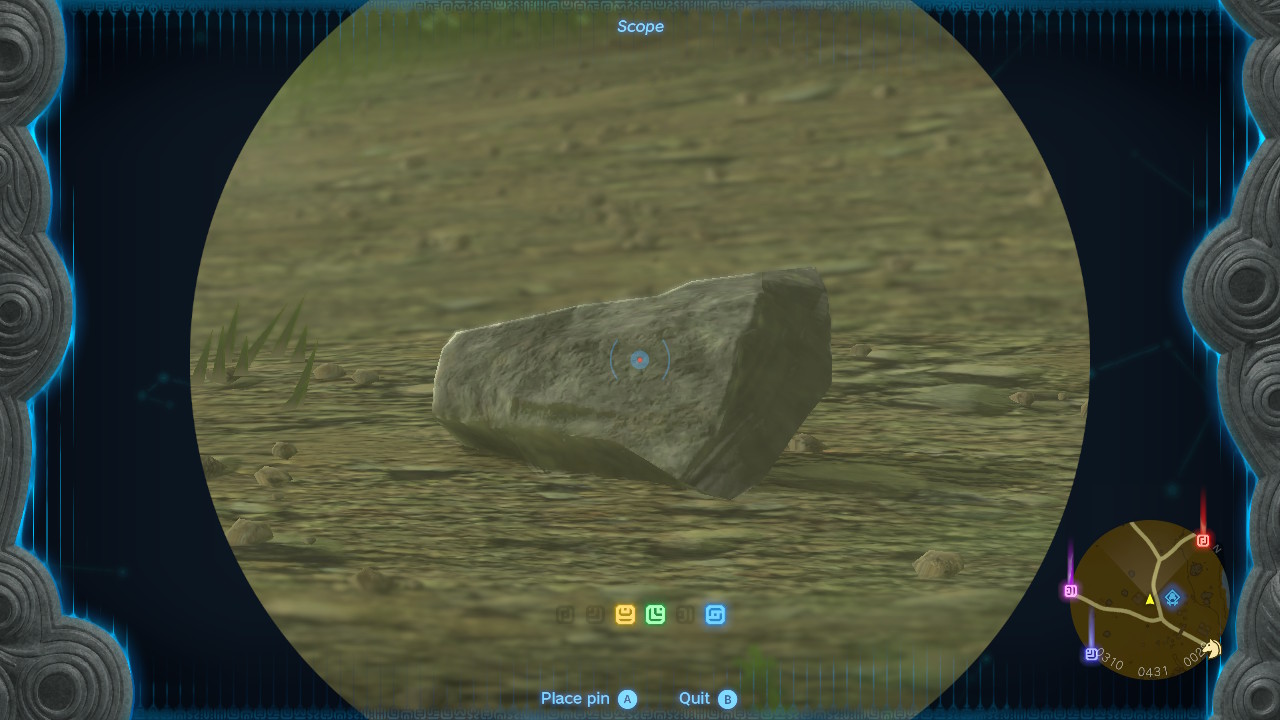 A screenshot of a rock in Tears of the Kingdom