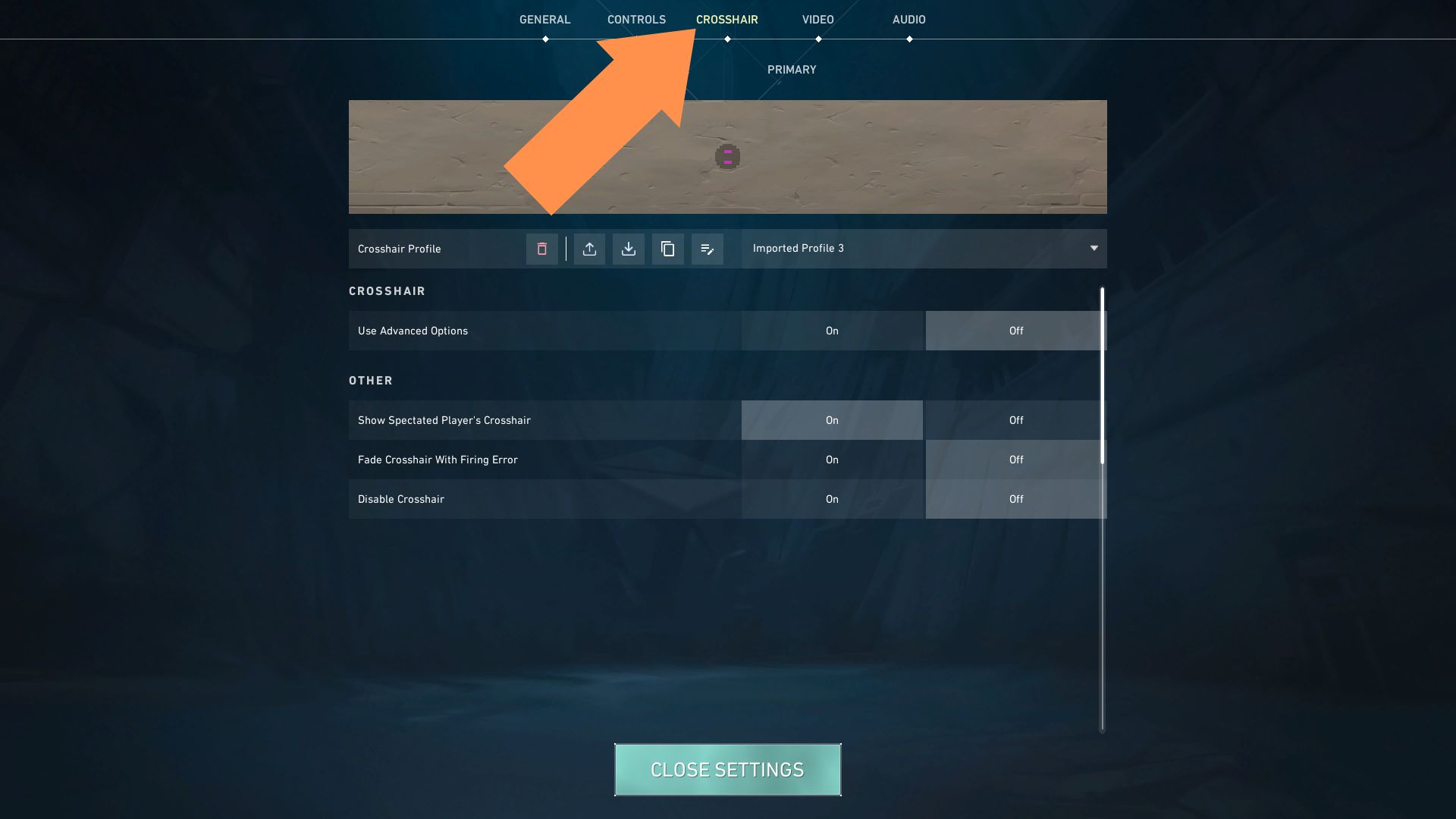 Use the settings menu to change your Shotgun Crosshair in Valorant