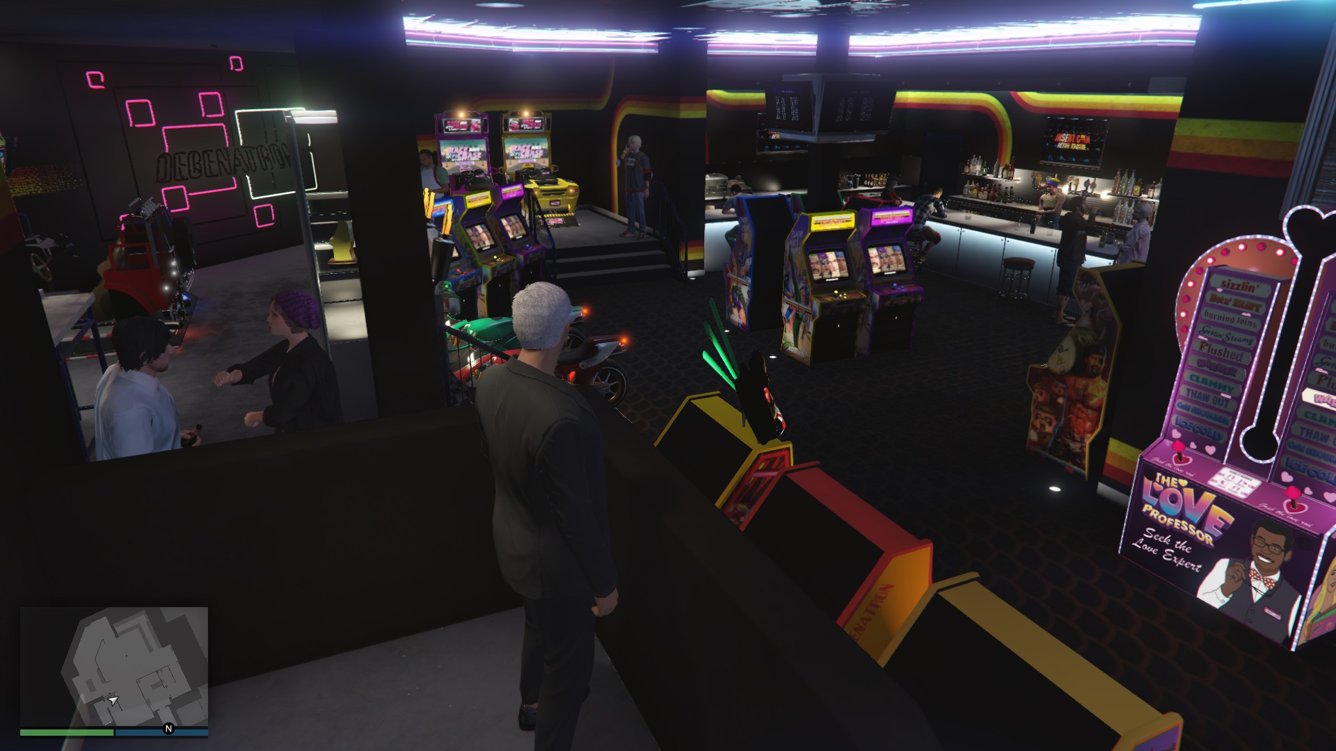 A screenshot of an arcade in GTA V