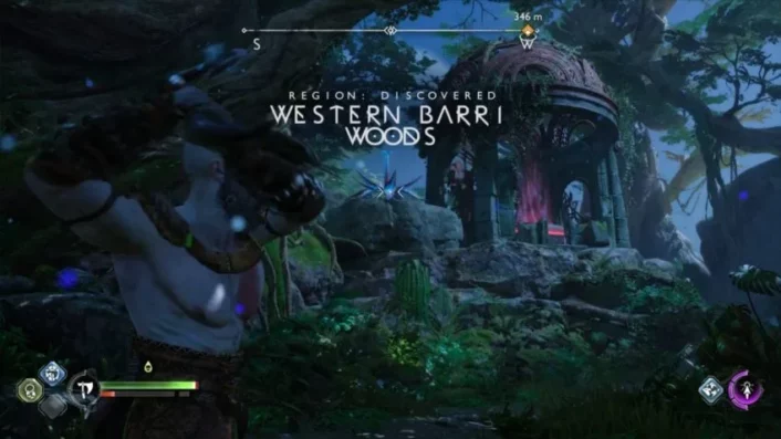 A screenshot showing the Western Barri Woods in Vanaheim