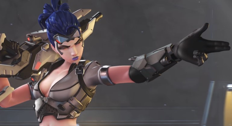 A screenshot of Zarya from Overwatch 2