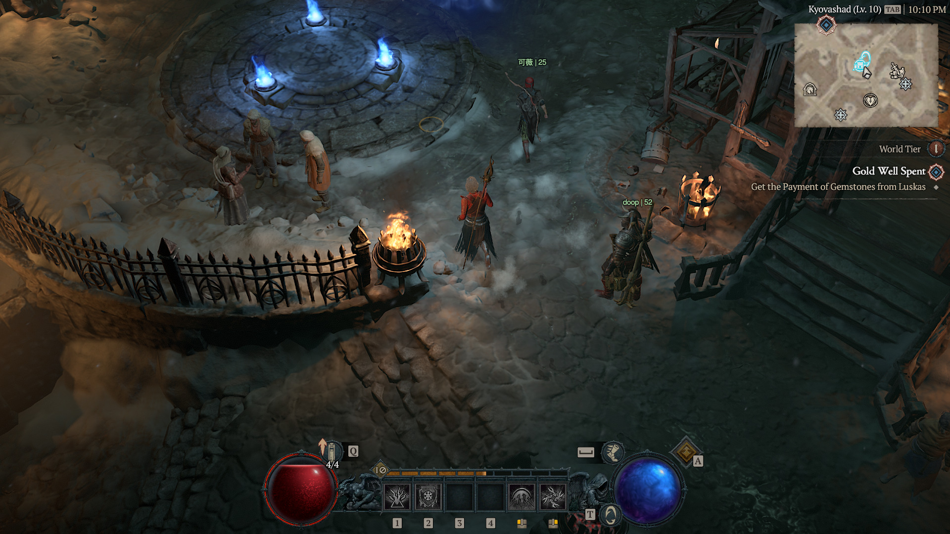 You will see other players in Diablo IV when you reach Kyovashad. 