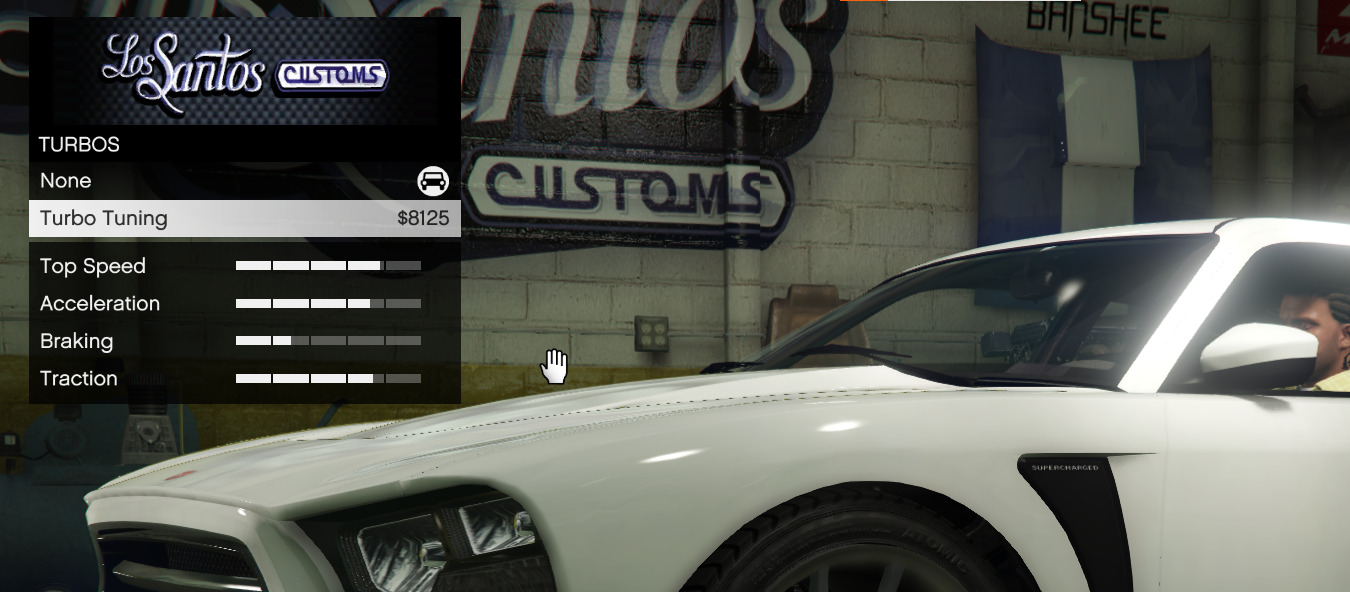 Purchase the Turbo Tuning option in GTA V to boost your car's engine performance. 