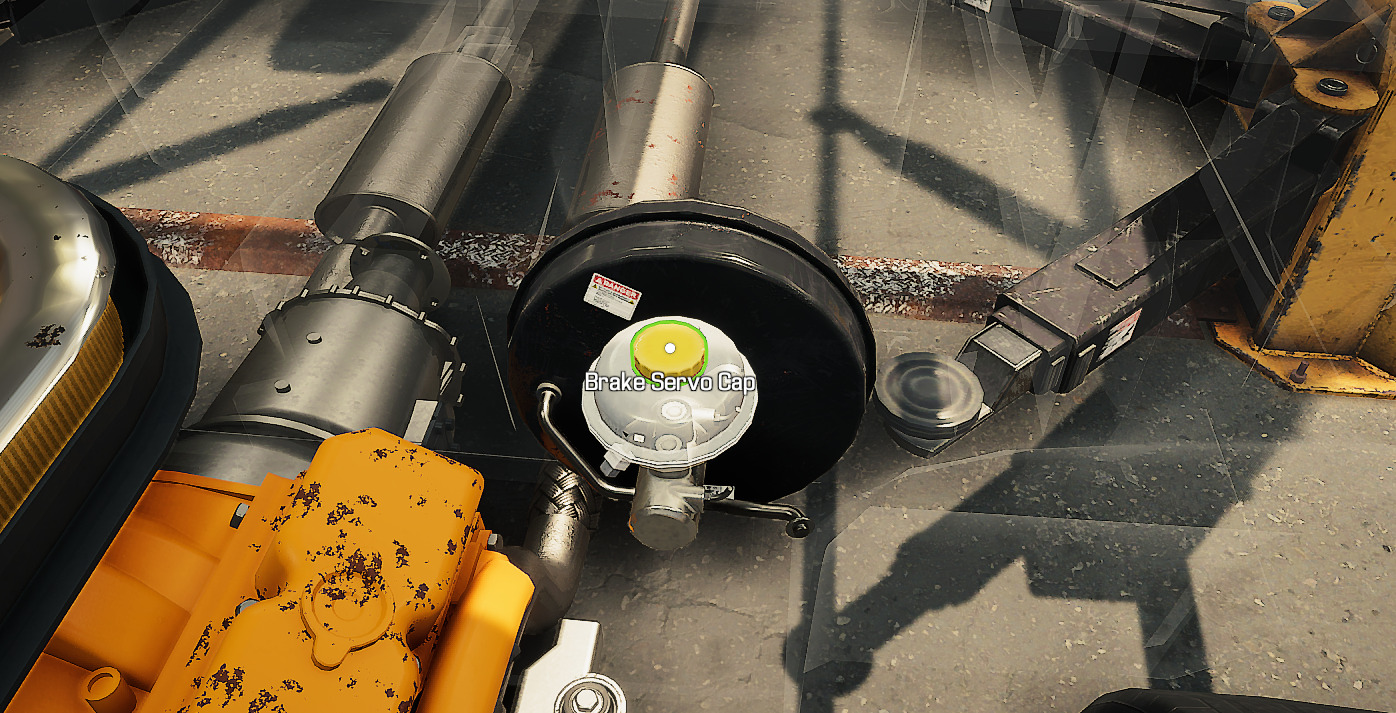 A screenshot showing the Brake Servo Cap in a car in Car Mechanic Simulator