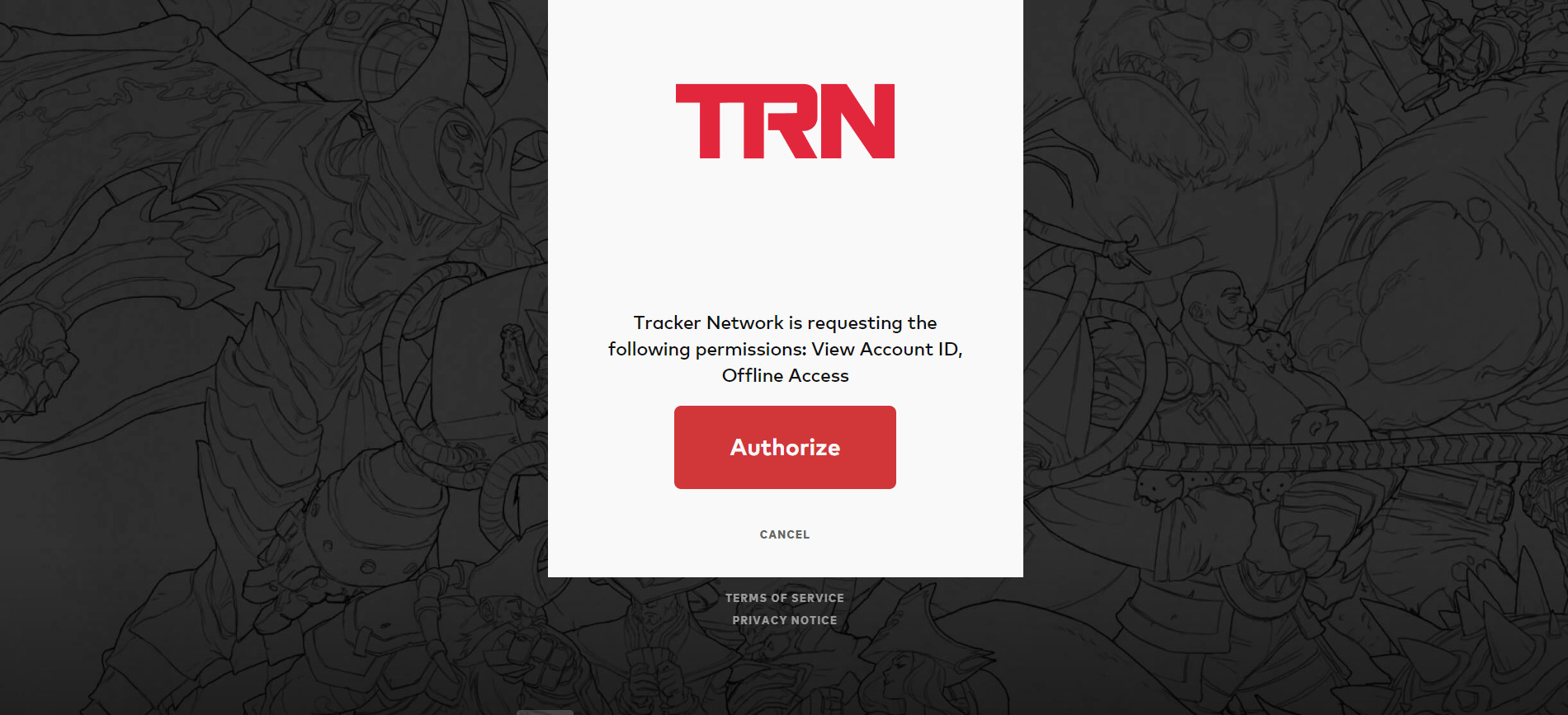 Authorize TRN to make your profile public in Valorant. 