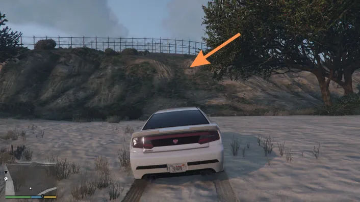 Drive over the ramp and enter the military base to get a jet in GTA V. 