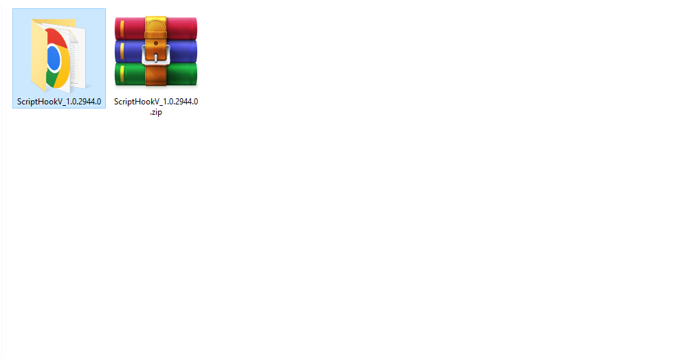 A screenshot of the ScriptHookV folder in the File Explorer