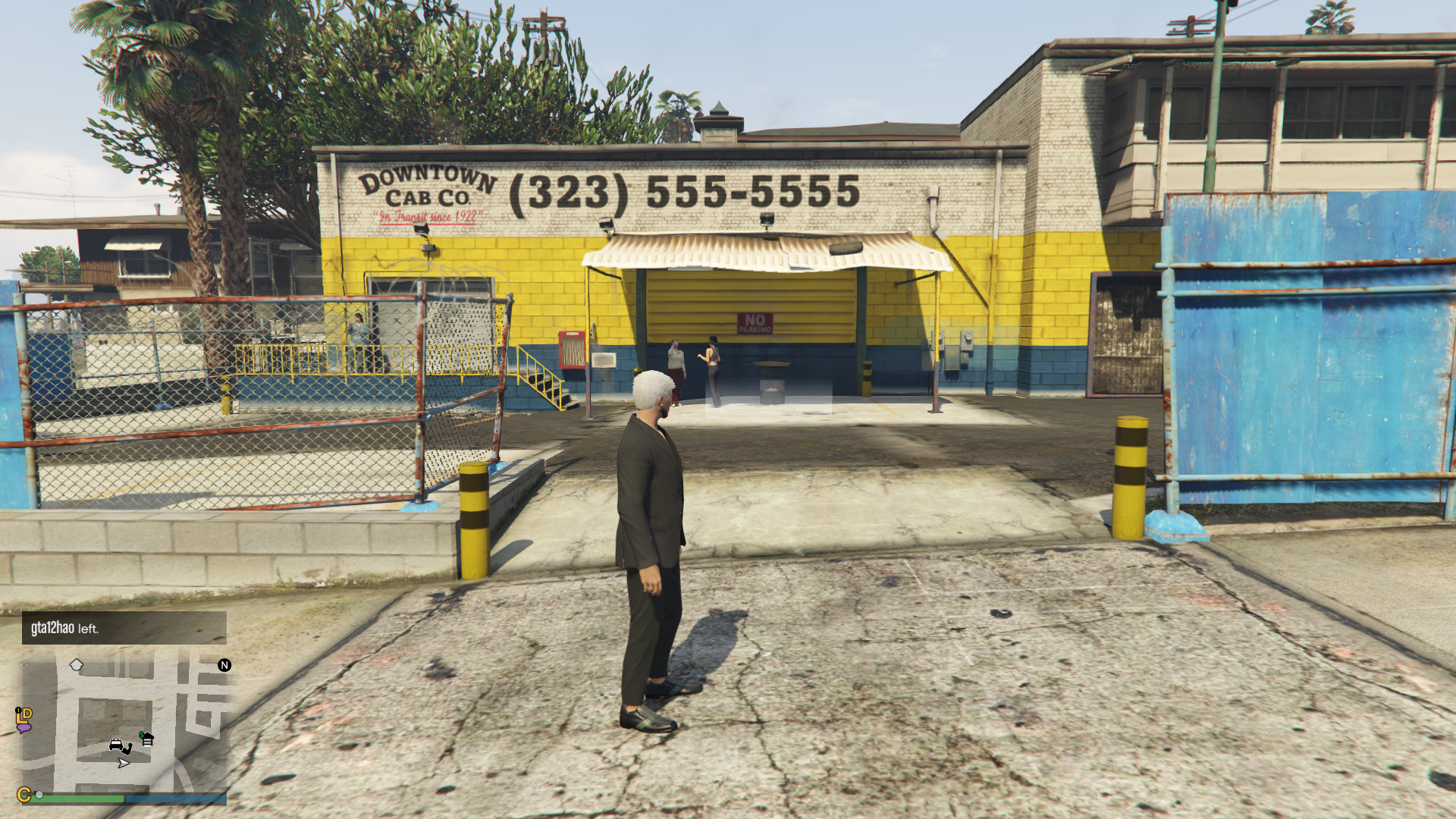 A screenshot of the Downtown Cab Co. in GTA 5 Online